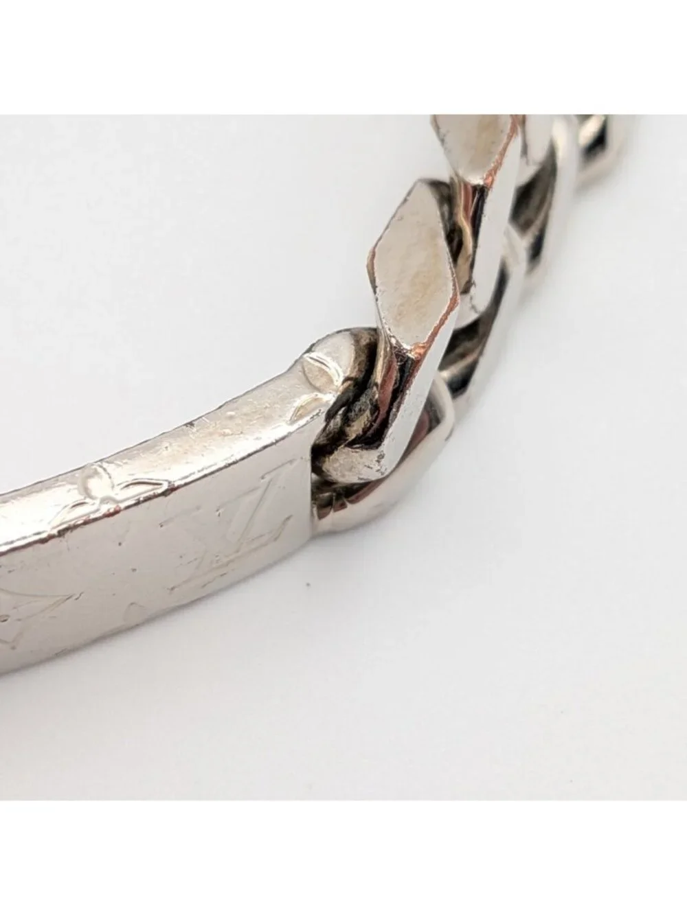 Louis Vuitton Monogram Chain Bracelet Silver